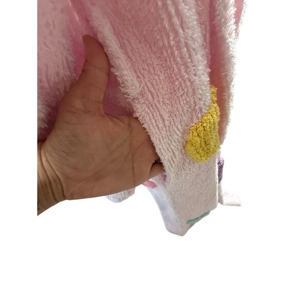 Vintage 90s Canyon Group Chenille Heart Robe Pink L RARE Original Thick Long EUC - Picture 10 of 13